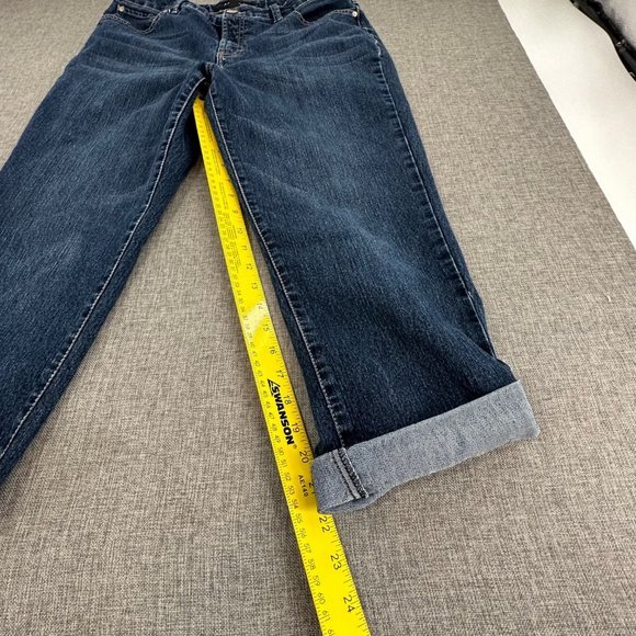 Nine West Jeans Capris 10/30 Rolled Up Studded Detail  Mid Rise Cotton Spandex - Picture 8 of 16